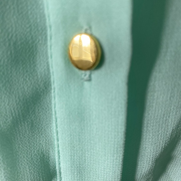 Guess Sheer Mint Button-down Shirt - Picture 4 of 8